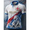 Maglietta Polo da Calcio Edizione English Fans - Stampa 3D - Alla Moda e Comoda - Adatta Sia per Uomini che per Donne