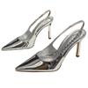 Mode Damen Schuhe 2024 Mode Slingbacks Damen High Heels Sexy Party Pumps Damen Spitzschuh Slipper Dünne Absätze Damen Sandalen