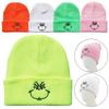 Stylish Cartoon Expression Embroidered Pullover Hat For Cold Weather Protection