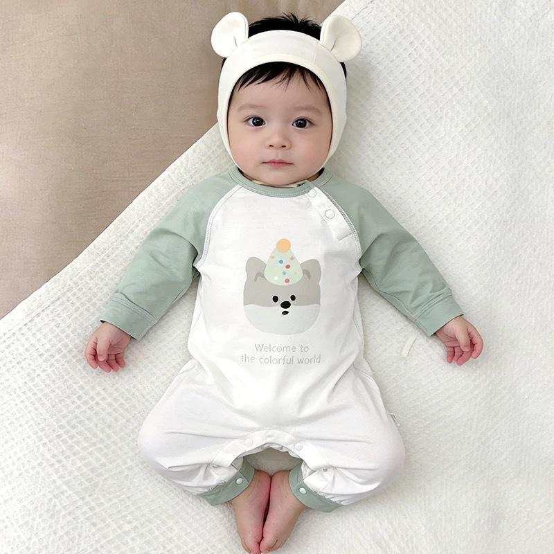 Modal Sommer Baby Langarm Strampler Schlafanzug für Neugeborene