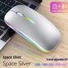 Dual-Mode Bluetooth & 2.4G Silent Optical Mouse with Power Display for Desktops and Laptops