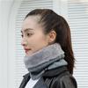Unisex Fleece-Lined Knitted Snood: Warm Winter Neck Scarf With High-Neck Woolen Design In Versatile Korean Style