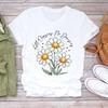 (Asian Size) Women Lovely Flower Trend Tee Top Clothing Casual  Short Sleeve T Shirt Fashion Print Lady Female Graphic T-shirts