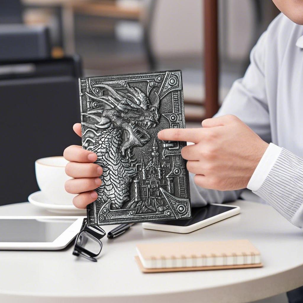 3D Embossed Flying Dragon Journal Writing Notebook Hardcover Handmade Daily Notepad,Travel Diary Notebooks To Write In,Gift For Men Women
