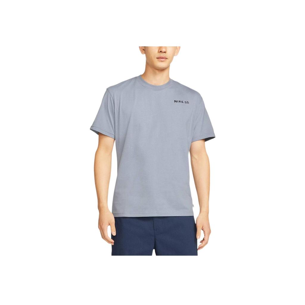 Nike Cartoon Street Scene Pool Print Crew Neck Casual Short Sleeve T-shirt Men Tops Slate-Blue DR1240-493