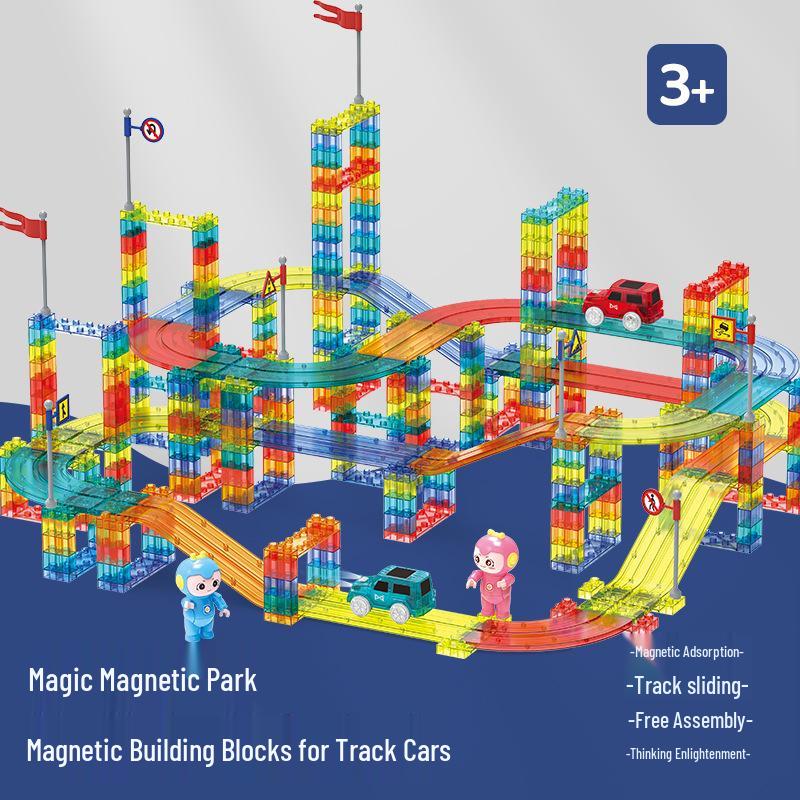

Dige Translucent Magnetic Electric Car & Track Building Set