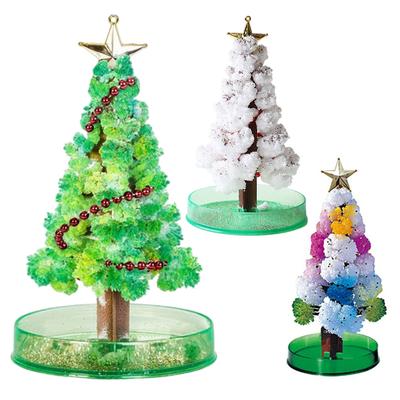 Magic Growing Christmas Tree DIY Crystal Xmas Tree Funny Gift for Adults Kids Home Festival Party Decor Props Mini Tree 3 Types