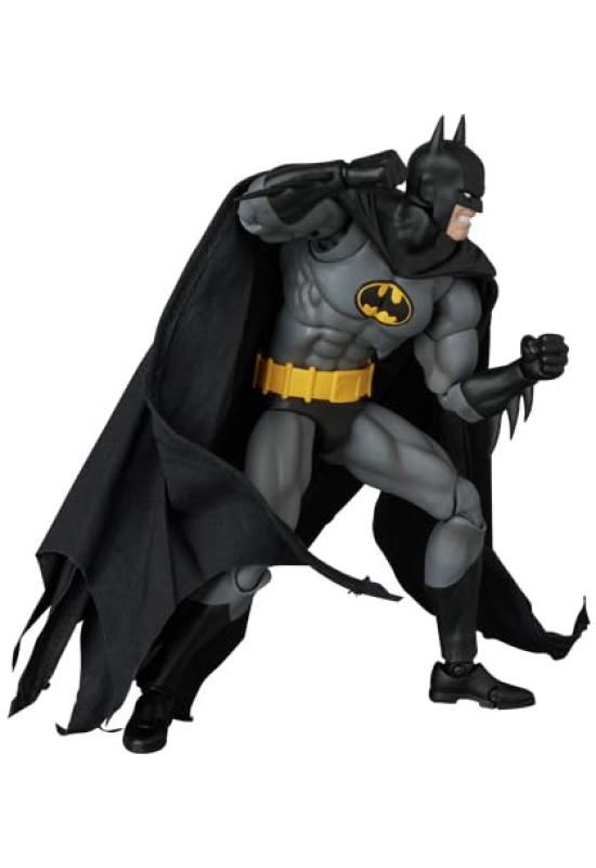 MEDICOM TOY MAFEX No. 270 CAVALEIRO CRUZADO BATMAN VERSÃO PRETA. Figura de ação pintada sem escala, aproximadamente 160mm de altura