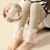 Baby Girls Leggings Lace Pants Kids Cotton Solid Ruffle Lace Children Tights Casual Pantyhose Trousers Spring Autumn