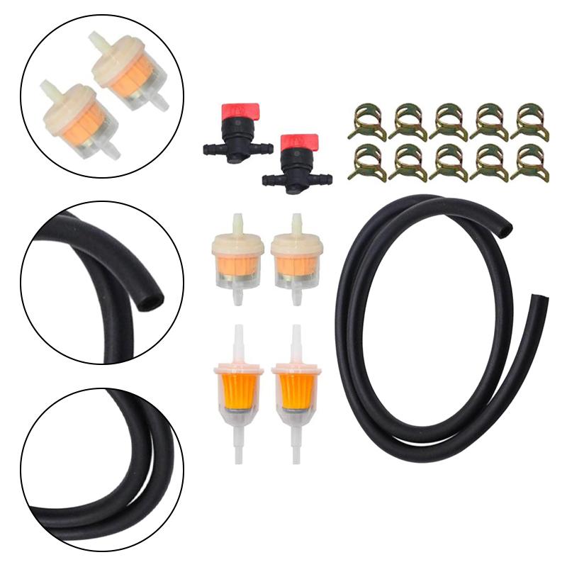 Carburetor Accessory Kit Featuring Fuel Line Filters Hose Clamps and Shutoff Valves for Improved Functionality