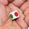 2 Stück Würfel, 16 mm, bunt, Lehrwürfel, 6-seitig, glatte Kante, lichtecht, für Brettspiele, breite Anwendung, Lernwürfel