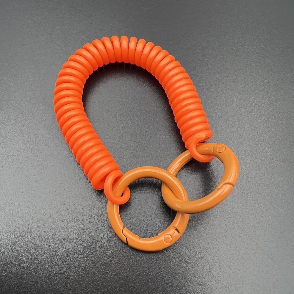 Buntes spiralförmiges Handy-Lanyard Kunststoff Anti-Verlust Kartenhalter-Riemen Einziehbare Schlüsselkette Tragbar