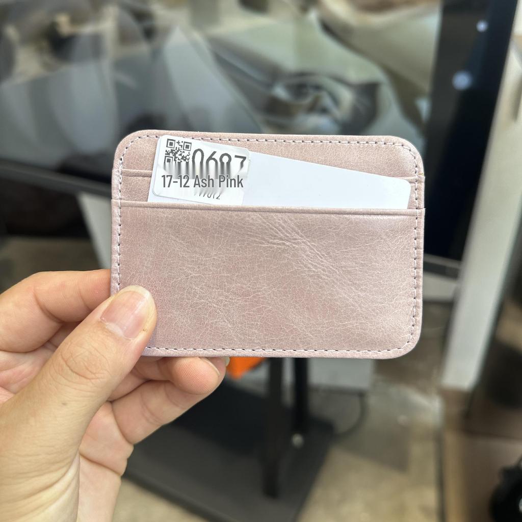 Mini Sheepskin Card Holder: Lightweight Genuine Leather Coin Purse, Soft & Stylish with Wet Oil Wax Finish