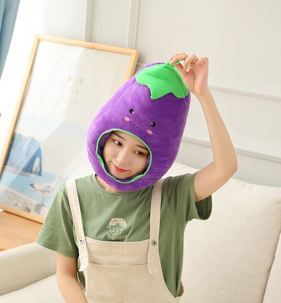 Cedar Eight Funny Headgear, Cute Cosplay Costume for Halloween, Events, School Festivals, and More (Eggplant)