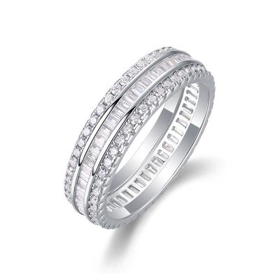 S925 Silver Parallel Universe Ring Moissanite Ring