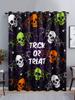 Curtains Skull Series Bedroom Sunshade Halloween Digital Printing Blackout Curtain Punching