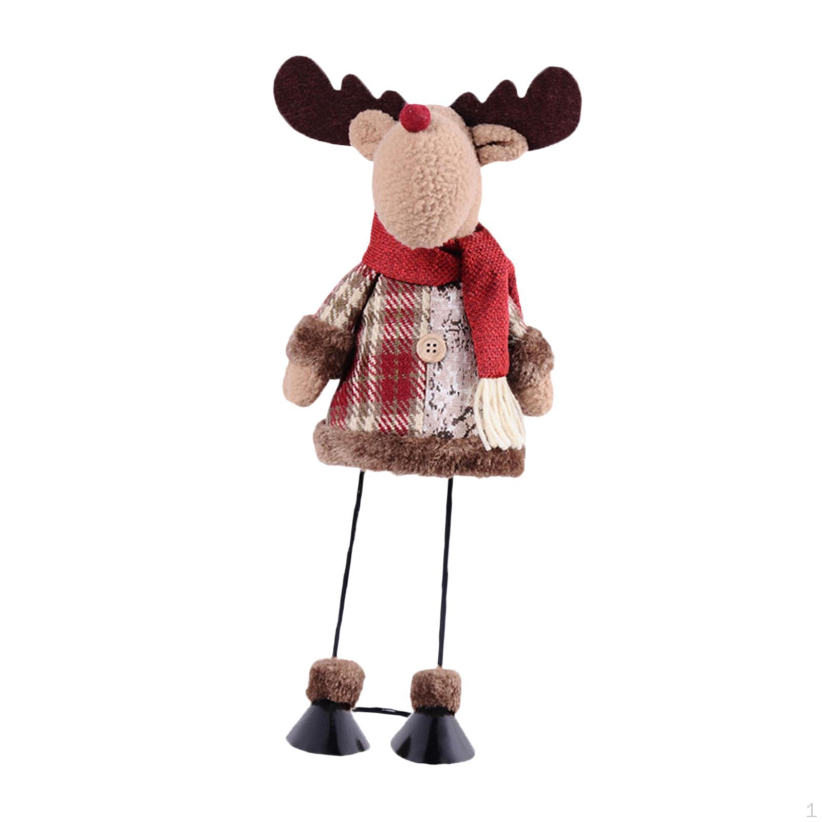 

Стоящая рождественская фигурка, украшение, милая плюшевая кукла, украшение для полки, окна 36cm Elk
