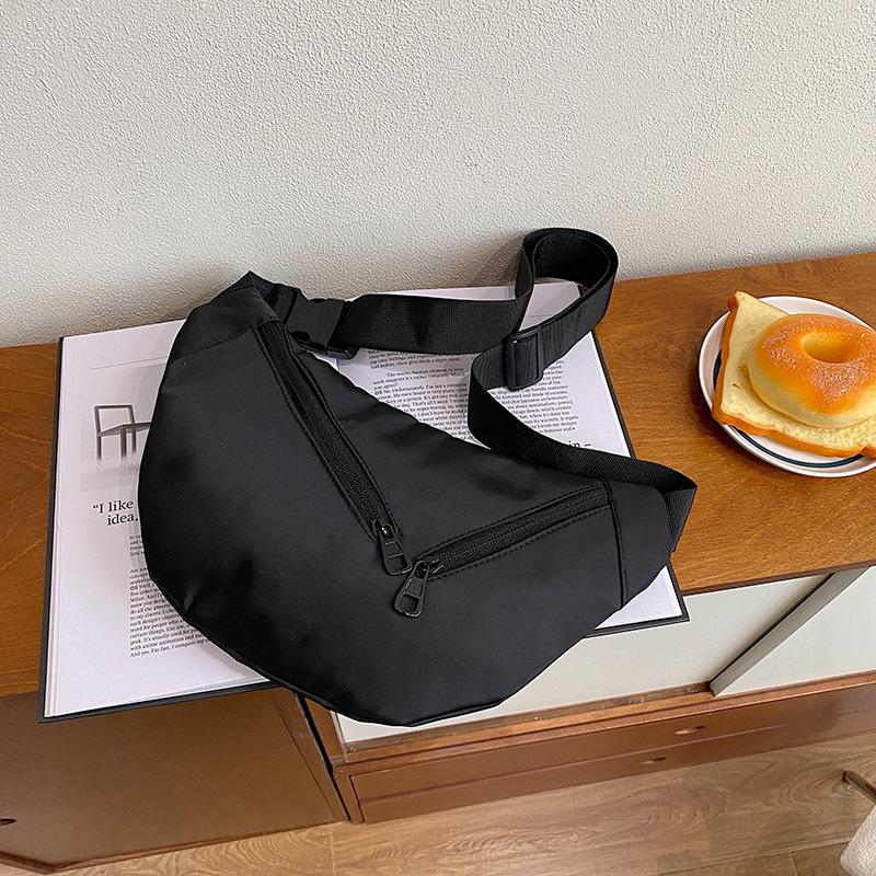 Unifarben vielseitige Knödel-Brusttasche schlichte geschlechtsneutrale Umhängetasche für Männer und Frauen lässige Umhängetasche