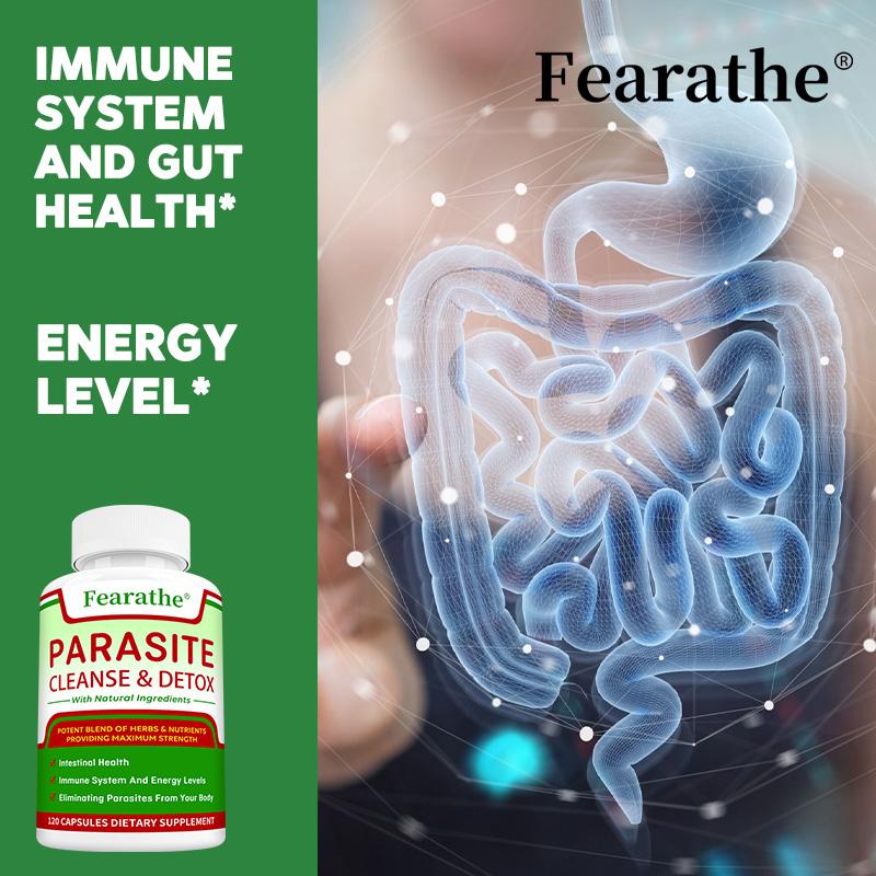 Capsule per la Pulizia e la Disintossicazione dai Parassiti, Integratore Alimentare Naturale a Base di Erbe, 120 Capsule