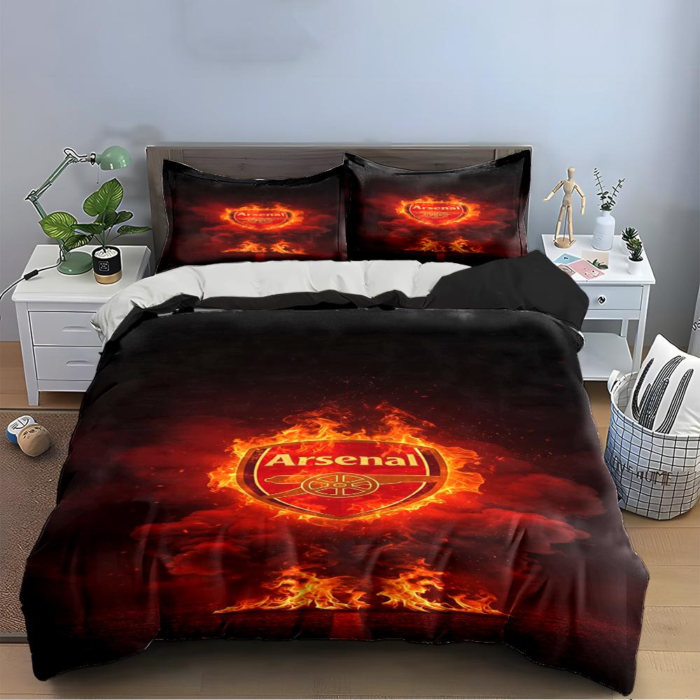 Fiery Arsenal Logo Bedding Set Bedding set (1 duvet cover, 2 pillowcases, duvet not included)