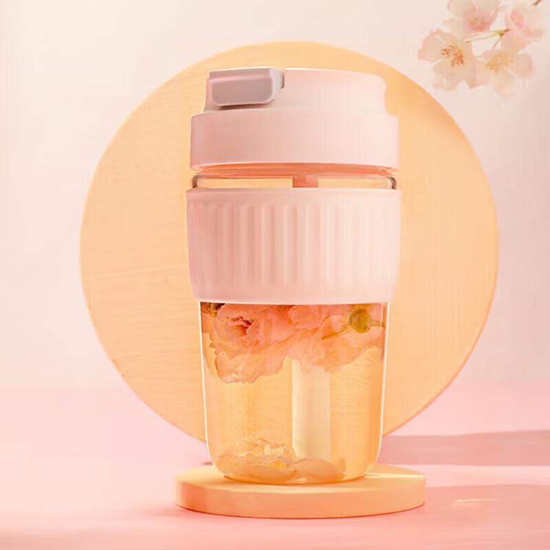 Temake Double-Mouth Glass Straw Cup