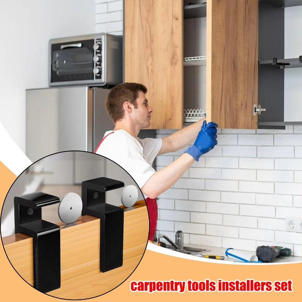 Plastic Wardrobe Closure Jig Set Blue/Black Jigs Closing Fixing Clip Carpentry