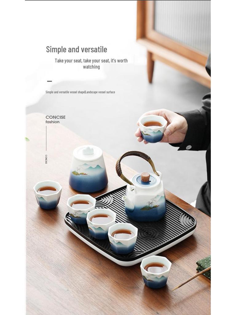 Landscape Cultural Tea Set - Travel Souvenir & Anniversary Gift