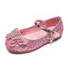 Newest Girls Princess Shoes Children Crystal Soft Sole Nonslip Sweet Flats For Party Sweet Butterflyknot Sequined Hotest Shoes