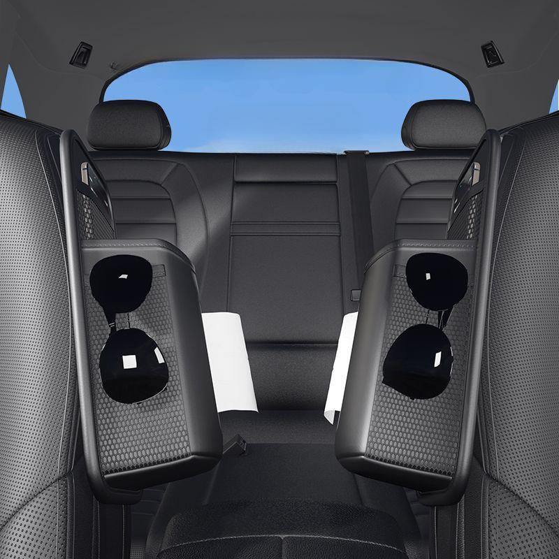 Car Seat Side Multifunctional Storage Bag Leather Tissue Paper Storage Box Auto Interior Glasses Mobile Phone Organize Bag