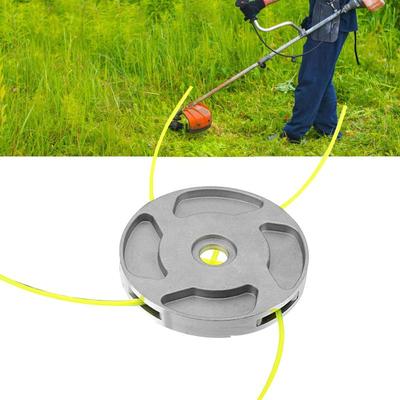 Universal Mower Aluminum Grass Trimmer Head Brush Cutter Head With 4 Nylon Lines For Brush Cutter Strimmer Replacement