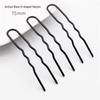 Black U-Shaped Hairpin: 2-Prong Insert Comb for Secure Bun & Ponytail Styling Without Hair Damage