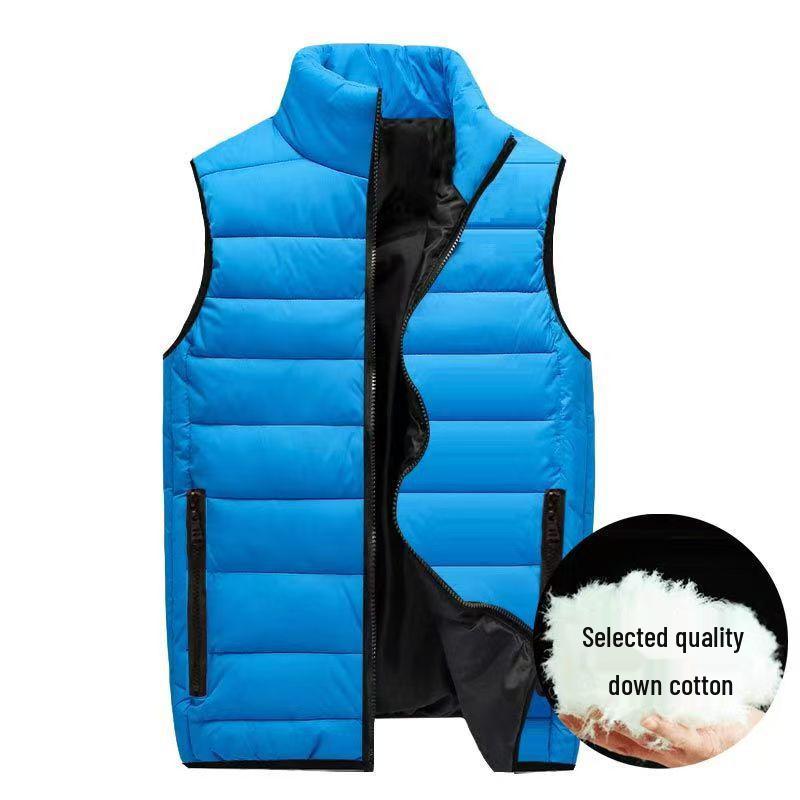 

Осінньо-зимовий бавовняний жилет з капюшоном - Теплий, зі стійким коміром, вишивка логотипу 3XL