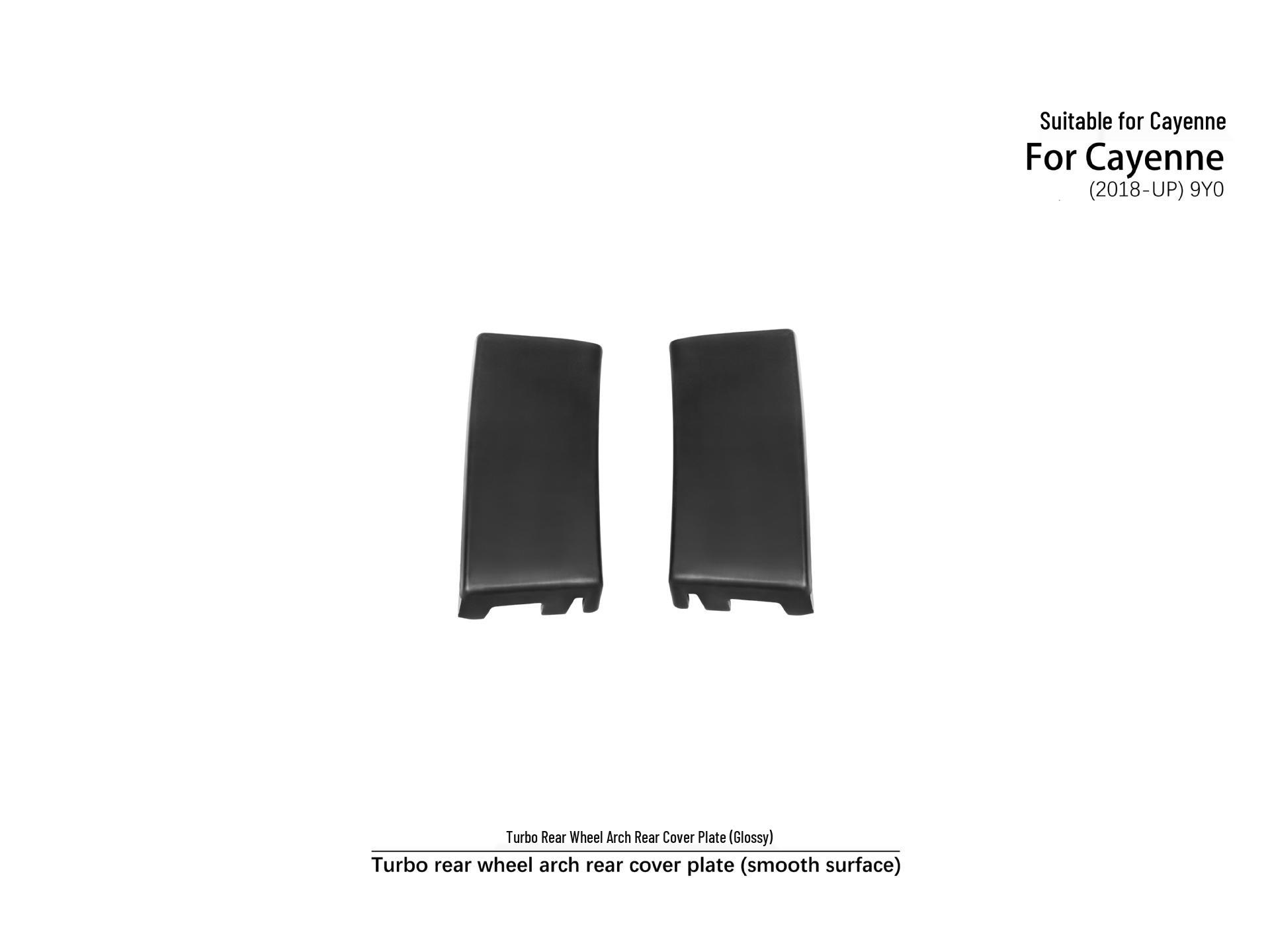 Glossy Painted Rear Wheel Arch Cover for 18-23 Cayenne 9Y0 Turbo