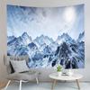 Winter Snow Tapestry Mountain Forest Snowy Pine Tapestry Sunset Landscape Tapestry Art Home Living Room Bedroom Decor Tapestries