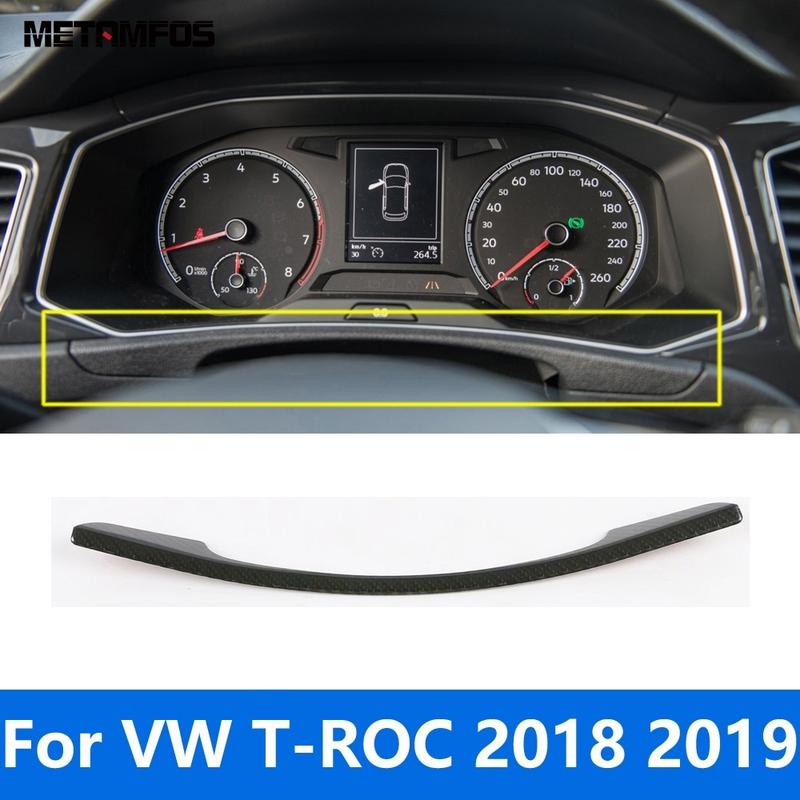 For Volkswagen T-ROC TROC 2018  trument Board Dashboard Panel Strip Molding Trim Sticker Interior Accessories Car Styling
