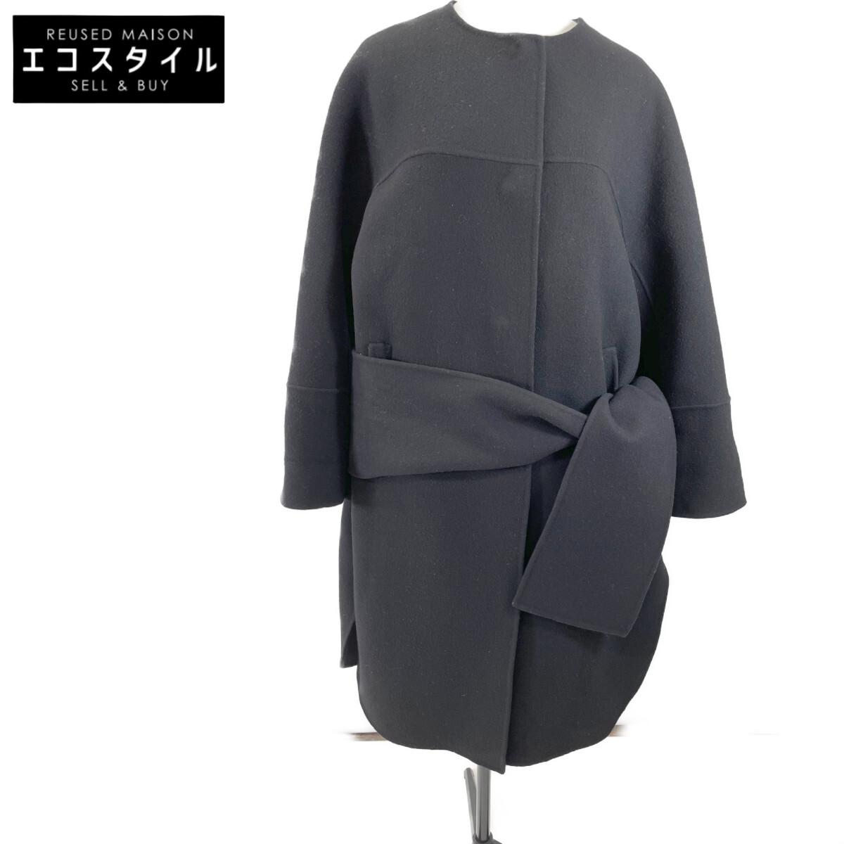 

ADORE Black Sandaloribar collarless coat 531-725115 coat 38 blackUsed