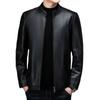 Genuine Leather Jacket for Men Large Size Young and Middle-aged Men  Sheepskin Korean Style Slim Loose Stand-up Collar Short Leather Jacket