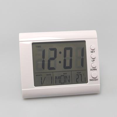 Simple LED Electronic Clock Bedside Clock Snooze Alarm Clock with Temperature Calendar Display