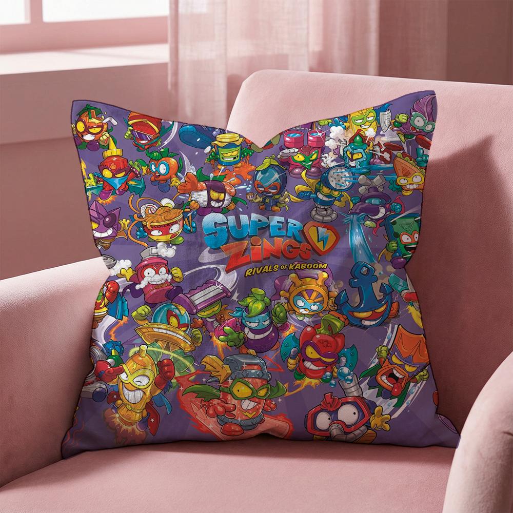 S-Superzings Cartoon Cushion Cover Multi-Scene Pillow Cover for Home & Car - Reversible, Soft & Durable for Daily Use
