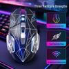 Rechargeable Wireless Bluetooth Dual-Mode RGB Mouse for Gaming Desktops & Laptops