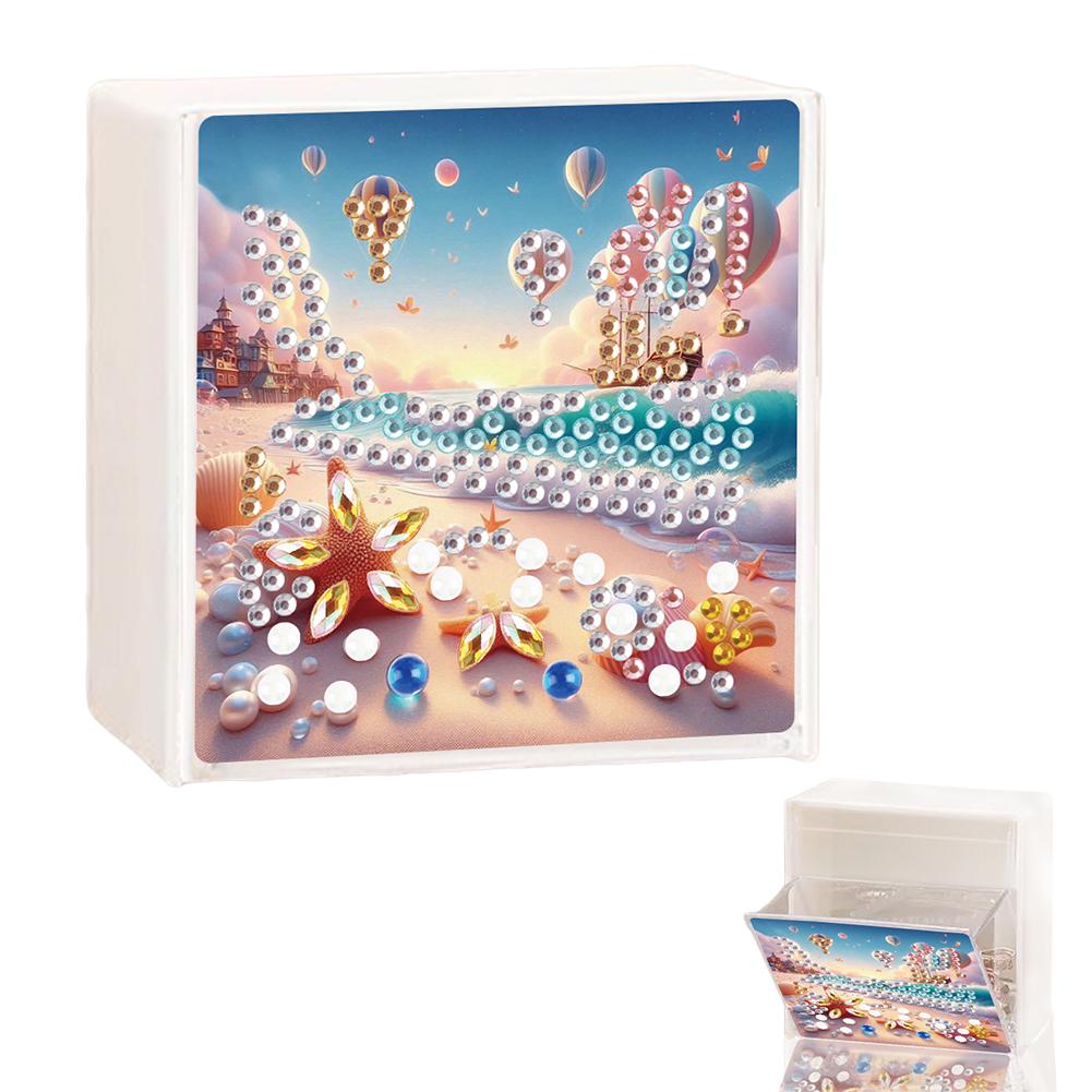 Diamond Art Organizer Box Plastic Wall Mount Organizer Diamond Painting Storage Box for Kitchen Bathroom Bedroom