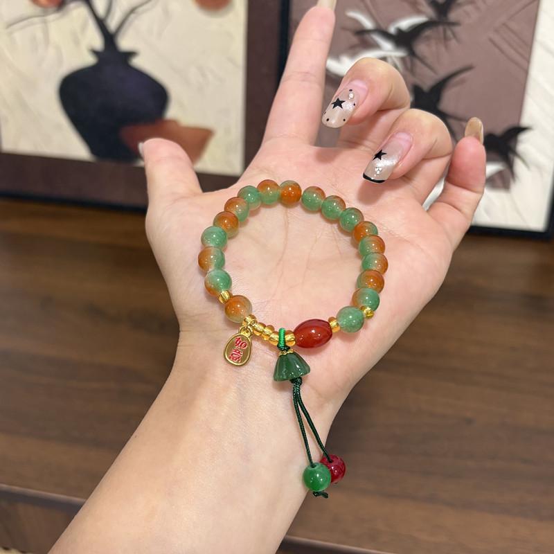 Lianlian Ruyi Bracelet Ins National Style Coloured Glaze Girlfriend Bracelet All-match High-end Antique Bracelet