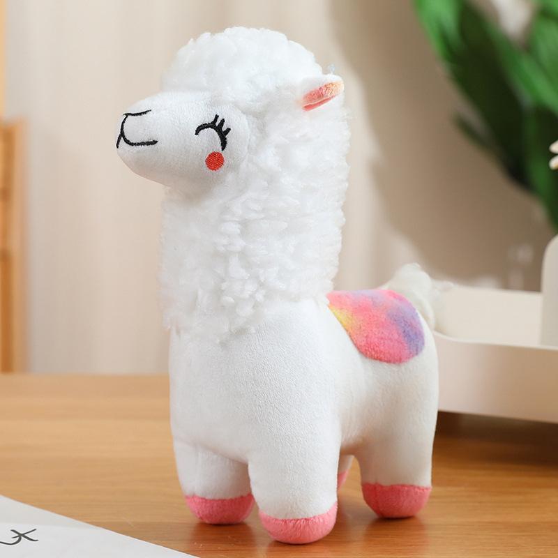 Alpaca Plush Toy Cute Fluffy Stuffed Animal Soft Sheep Pillow 1Pcs for Kids Gift Bedroom Sofa Decor