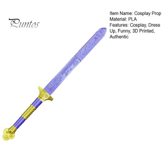 Unique Personality Cosplay Prop Anime Weapons Costume 3D Printed 18.5" Purple Weapon Authentic Looking for Halloween Dress Up Accessory Gifts