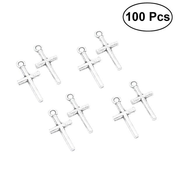 20Pcs Antique Silver Alloy Dumbbell 21*6mm Beads Charms Jewelry Making Findings