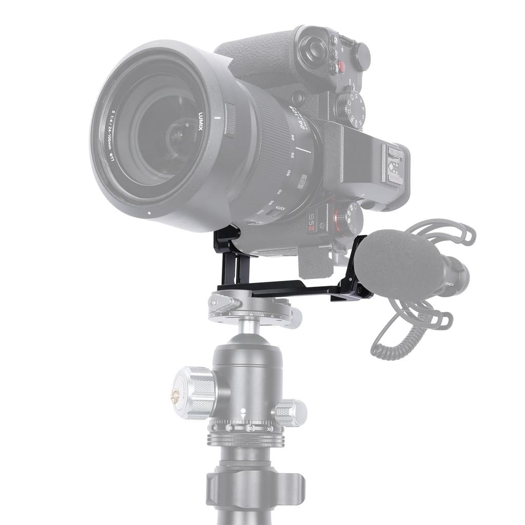 NICEYRIG Camera Cage L-Shaped Plate for Panasonic LUMIX S5 / LUMIX S5 Mark II / LUMIX S5 Mark II X / Panasonic DC-G9M2 - 405