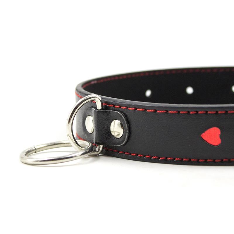 Heart Collar Chain Leash Pet Play Submissive  Kink Fetish Restraints Collars & Leashes