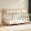 VidaXL Bunk Bed 90x200/120x200 Cm Solid Pine Wood, Bed, Bed Frame, Loft Bed, Bedroom Furniture, 3207185