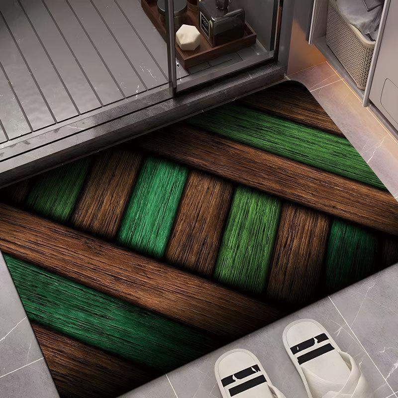 

Квадратные визуальные напольные коврики, водопоглощающие и противоскользящие коврики для ног для домашних ванных комнат, подходят для спален, кухонь и ванных комнат 60*90cm