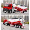 1:18 Extended Dust Transport Vehicles Rescue Car Model Diecast Alloy Toys Doors Opened With Sound Light Truck Children's Fun Toy